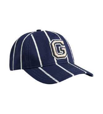 Gant Granatowa czapka w paski GANT Varsity