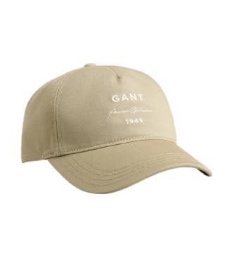 Gant Bawełniana czapka z diagonalu GANT Script Graphic khaki