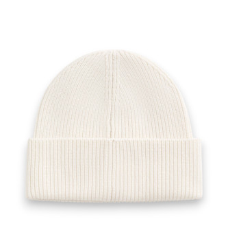 Gant Geribbelde wollen muts in beige
