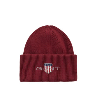 Gant Archive Shield czapka bawełniana czerwona