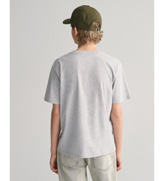 Gant Teens Script Grafik-T-Shirt grau