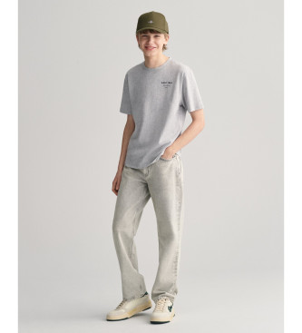 Gant Teens Script Grafik-T-Shirt grau