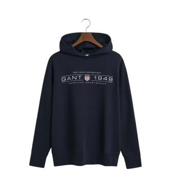 Gant Bluza z kapturem Graphic navy