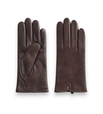 Gant Brown leather gloves