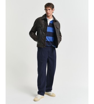 Gant Polo  rayures bleu fonc