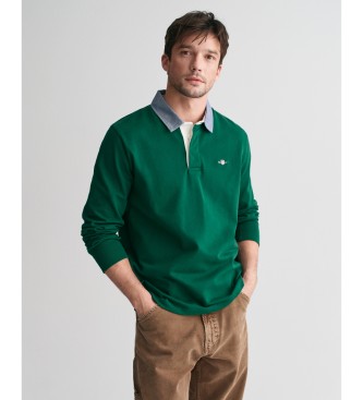 Gant Polo en chambray vert