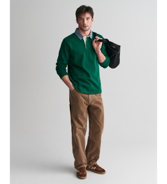 Gant Polo en chambray vert