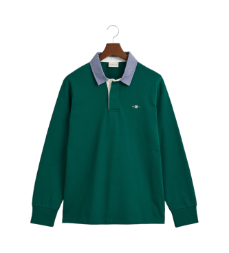 Gant Polo in chambray verde