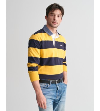 Gant Polo de cambray a rayas amarillo