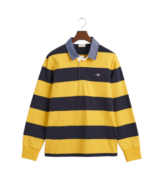 Gant Polo de cambray a rayas amarillo