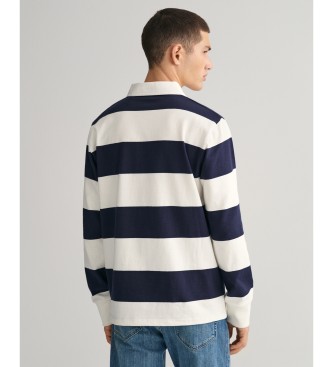 Gant Rugger Heavy wide-striped polo shirt Shield off-white
