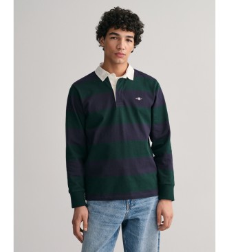 Gant Polo  rayures larges Shield heavy green