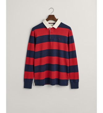 Gant Heavy striped polo shirt in red block