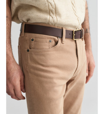 Gant Kavbojke Regular Fit Soft Twill beige