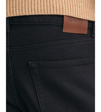 Gant Jeans Slim Soft Twill Schwarz