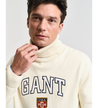 Gant Jersey con cuello de cisne y diseo beige