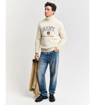 Gant Jumper avec col de cygne et design beige