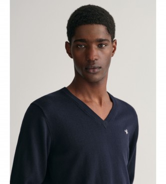 Gant V-Ausschnitt-Pullover navy