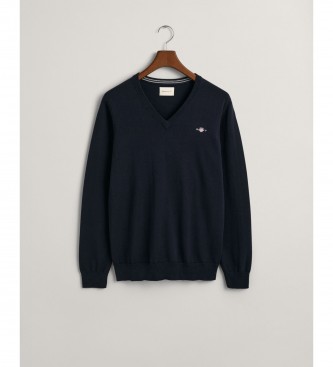 Gant V-Ausschnitt-Pullover navy