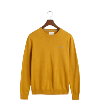 Gant Maglione girocollo classico in cotone giallo