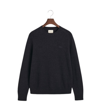 Gant Pullover mit Rundhalsausschnitt aus navyfarbener Wollmischung