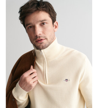 Gant Beige trui met microstructuur