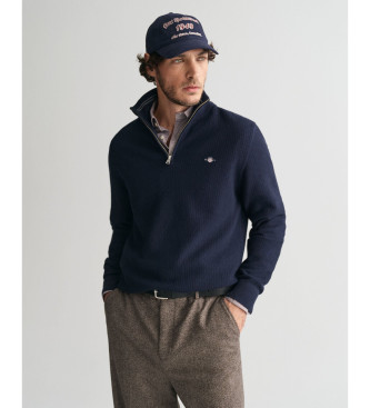 Gant Pull micro textur marine