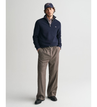 Gant Pull micro textur marine