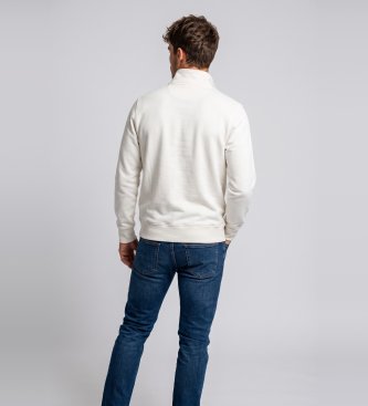 Gant Jersey Shield Half-Zip branco quebrado