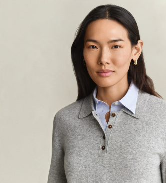 Gant Maglione tipo Rugger in lana di pecora grigia