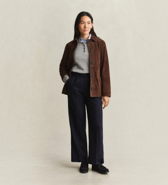 Gant Maglione tipo Rugger in lana di pecora grigia