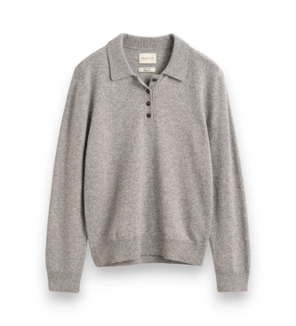 Gant Maglione tipo Rugger in lana di pecora grigia