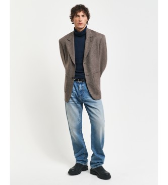 Gant Maglione dolcevita in lana merino extra fine blu scuro