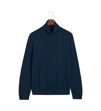 Gant Maglione dolcevita in lana merino extra fine blu scuro