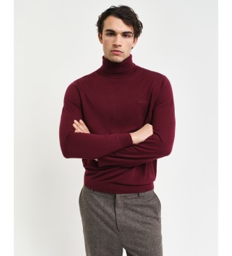 Gant Pull  col roul en laine mrinos extra fine marron