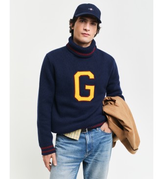 Gant Navy seasonal G and turtleneck pullover