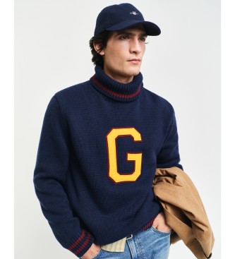 Gant Navy seasonal G and turtleneck pullover