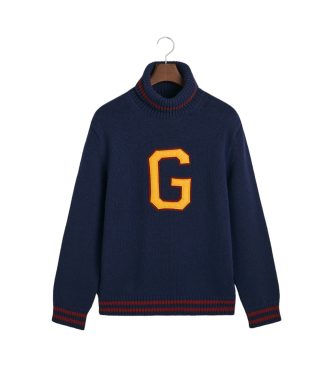 Gant Navy seasonal G and turtleneck pullover