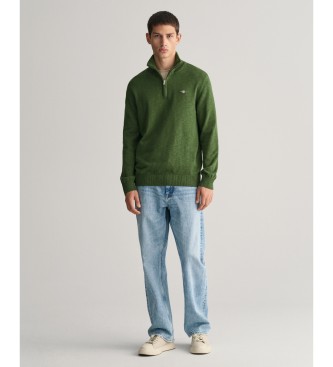 Gant Half-zip pullover Flamme green
