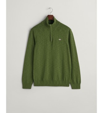 Gant Half-zip pullover Flamme green