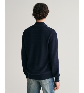 Gant Maglione a righe testurizzate blu navy