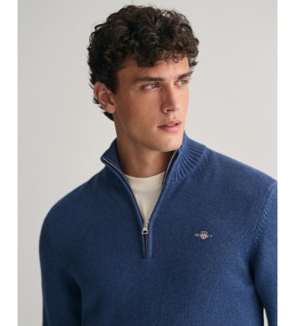 Gant Maglione casual con mezza zip blu scuro
