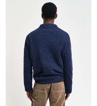 Gant Argyle crew neck jumper blue