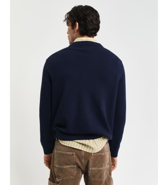 Gant Crewneck-trje med navy-badge