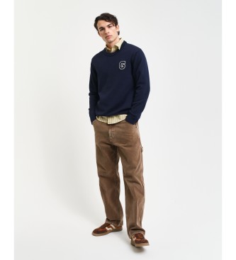 Gant Crewneck-trje med navy-badge