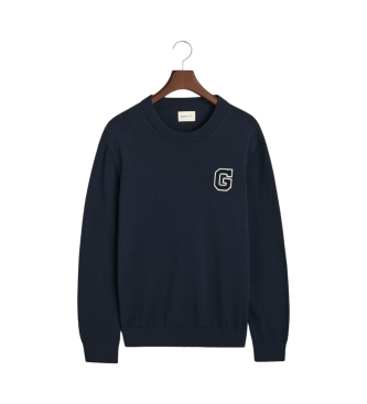 Gant Crewneck-trje med navy-badge