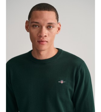 Gant Classic crew neck jumper green