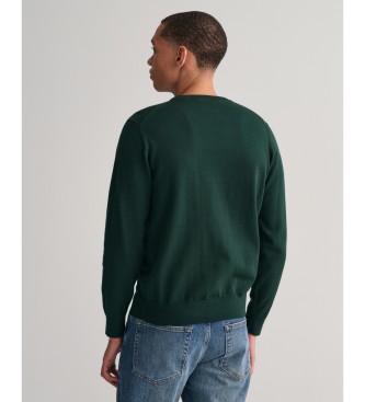 Gant Classic crew neck jumper green