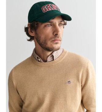 Gant Crewneck Pullover i klassisk bomull Beige