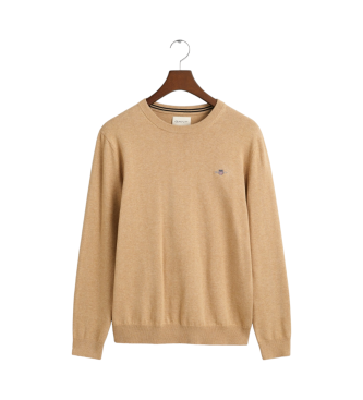 Gant Crewneck Pullover i klassisk bomull Beige